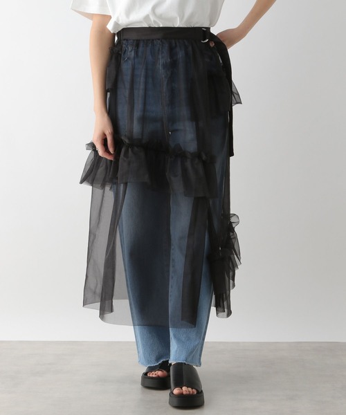 LEPSIM(レプシィム)の「チュールラップスカート 117466(スカート・レディース・ドット/ブラック・FREE)」の7枚目の写真
