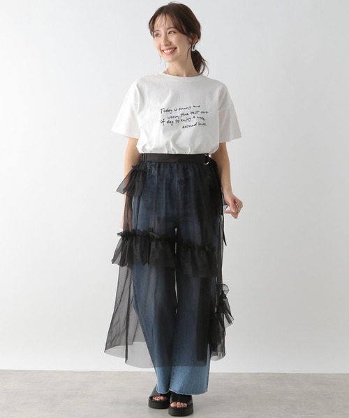 LEPSIM(レプシィム)の「チュールラップスカート 117466(スカート・レディース・ドット/ブラック・FREE)」の9枚目の写真