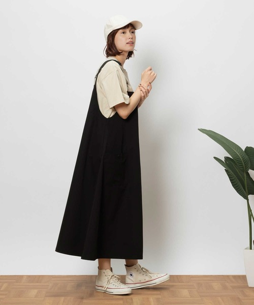 CAMP7（キャンプセブン）の「【CAMP7】撥水ジャンパースカート / UVカット（サロペット/オーバーオール・レディース・ブラック/イエロー・L/M）」の11枚目の写真