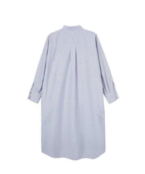 MILKFED.（ミルクフェド）の「STRIPE BIG SHIRT DRESS（ワンピース・レディース・グレー/ブルー/ホワイト・ONE SIZE）」の6枚目の写真