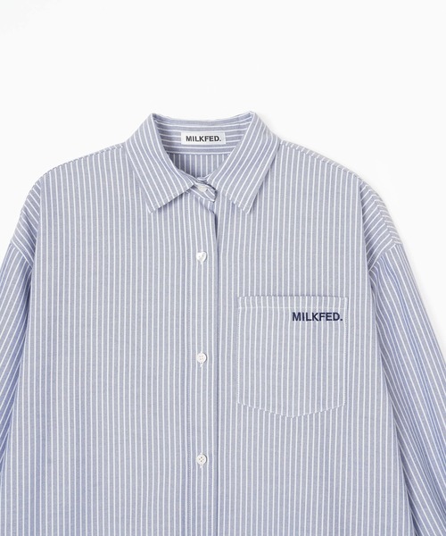 MILKFED.（ミルクフェド）の「STRIPE BIG SHIRT DRESS（ワンピース・レディース・グレー/ブルー/ホワイト・ONE SIZE）」の22枚目の写真