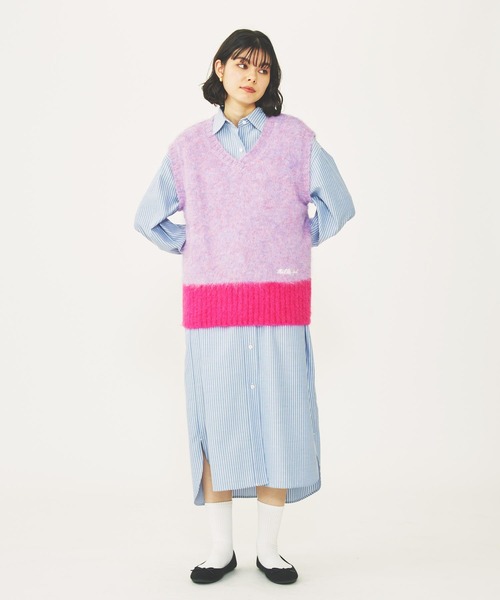 MILKFED.（ミルクフェド）の「STRIPE BIG SHIRT DRESS（ワンピース・レディース・グレー/ブルー/ホワイト・ONE SIZE）」の9枚目の写真