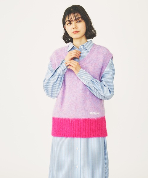 MILKFED.（ミルクフェド）の「STRIPE BIG SHIRT DRESS（ワンピース・レディース・グレー/ブルー/ホワイト・ONE SIZE）」の10枚目の写真