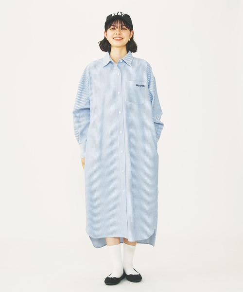 MILKFED.（ミルクフェド）の「STRIPE BIG SHIRT DRESS（ワンピース・レディース・グレー/ブルー/ホワイト・ONE SIZE）」の14枚目の写真
