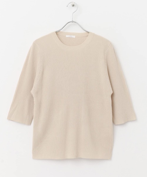 ITEMS URBANRESEARCH（アイテムズ アーバンリサーチ）の「クルーネックリブニット（ニット/セーター・レディース・オレンジ/チャコールグレー/グレー系その他・FREE）」の13枚目の写真