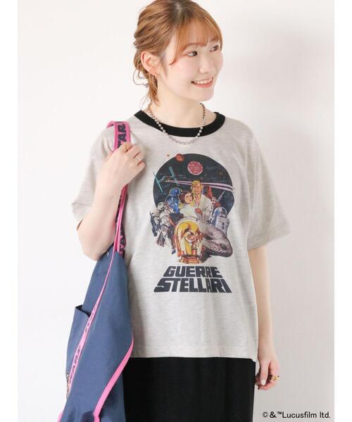 スターウォーズ　リンガーTシャツ 1点物◇スターウォーズSTAR WARS白リンガーTシャツUSA古着SM