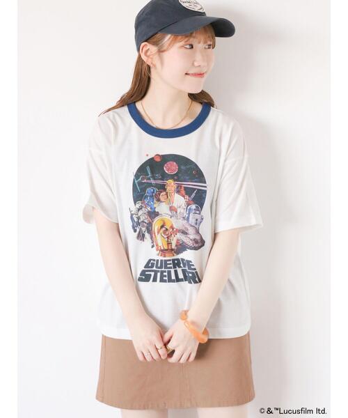 ehka sopo（エヘカソポ）の「【STAR WARS】リンガーTシャツ（Tシャツ/カットソー・レディース・キナリ/グレー/オフホワイト/サックスブルー・F）」の9枚目の写真