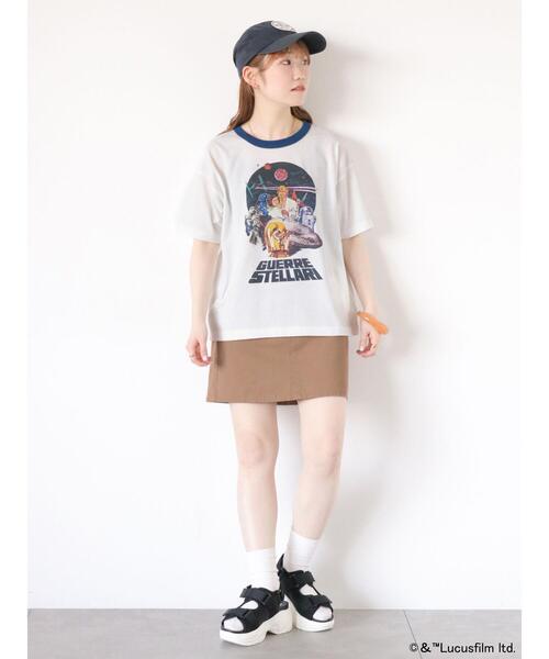 ehka sopo（エヘカソポ）の「【STAR WARS】リンガーTシャツ（Tシャツ/カットソー・レディース・キナリ/グレー/オフホワイト/サックスブルー・F）」の11枚目の写真