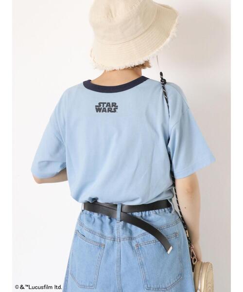 ehka sopo（エヘカソポ）の「【STAR WARS】リンガーTシャツ（Tシャツ/カットソー・レディース・キナリ/グレー/オフホワイト/サックスブルー・F）」の13枚目の写真