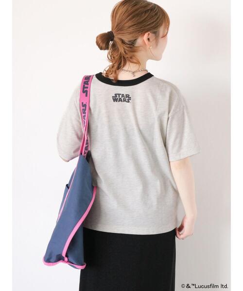 ehka sopo（エヘカソポ）の「【STAR WARS】リンガーTシャツ（Tシャツ/カットソー・レディース・キナリ/グレー/オフホワイト/サックスブルー・F）」の16枚目の写真