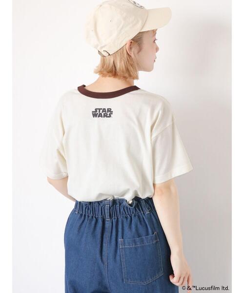 ehka sopo（エヘカソポ）の「【STAR WARS】リンガーTシャツ（Tシャツ/カットソー・レディース・キナリ/グレー/オフホワイト/サックスブルー・F）」の19枚目の写真