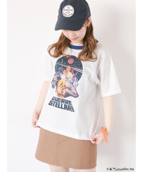 ehka sopo（エヘカソポ）の「【STAR WARS】リンガーTシャツ（Tシャツ/カットソー・レディース・キナリ/グレー/オフホワイト/サックスブルー・F）」の22枚目の写真