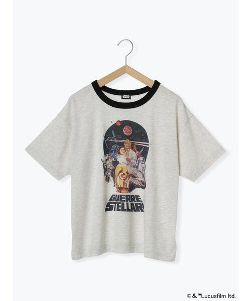 スターウォーズ　リンガーTシャツ 1点物◇スターウォーズSTAR WARS白リンガーTシャツUSA古着SM