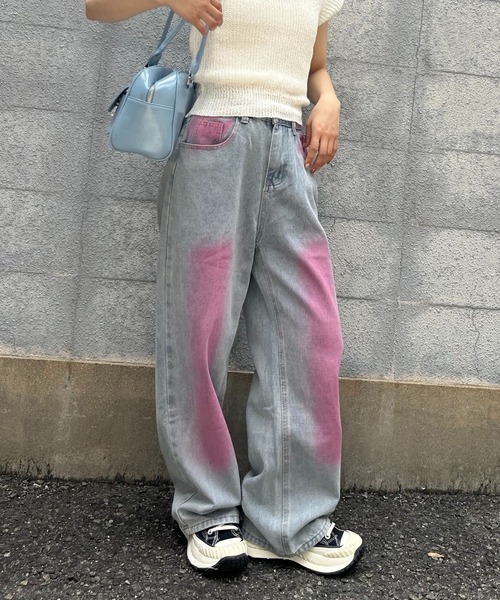 sevens(セブンズ)の「【sevens】ピンキーデニム(デニムパンツ・レディース・サックスブルー・FREE)」の1枚目の写真