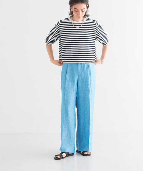 URBAN RESEARCH(アーバンリサーチ)の「リネンワイドスラックス(スラックス・レディース・ブルー/ブラック・40/38/36)」の13枚目の写真