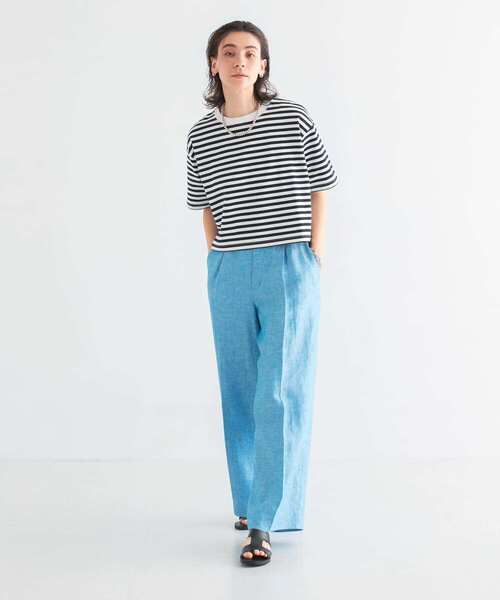 URBAN RESEARCH(アーバンリサーチ)の「リネンワイドスラックス(スラックス・レディース・ブルー/ブラック・40/38/36)」の8枚目の写真