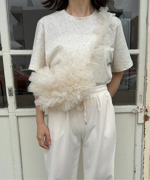 lawgy（ラウジー）の「nep vanilla beans t / ネップバニラビーンズt（Tシャツ/カットソー・レディース・ホワイト/アイボリー・FREE）」の5枚目の写真