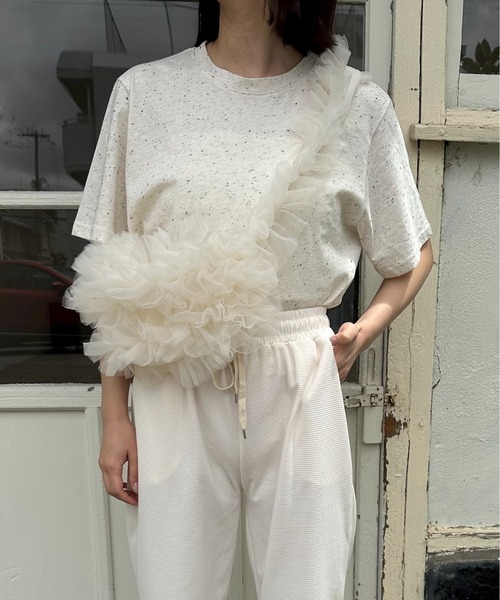 lawgy（ラウジー）の「nep vanilla beans t / ネップバニラビーンズt（Tシャツ/カットソー・レディース・ホワイト/アイボリー・FREE）」の6枚目の写真