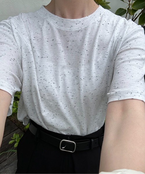 lawgy（ラウジー）の「nep vanilla beans t / ネップバニラビーンズt（Tシャツ/カットソー・レディース・ホワイト/アイボリー・FREE）」の10枚目の写真