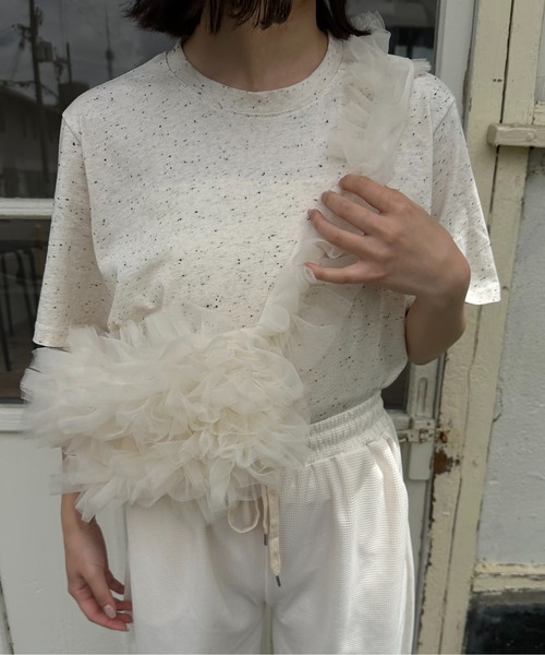 lawgy（ラウジー）の「nep vanilla beans t / ネップバニラビーンズt（Tシャツ/カットソー・レディース・ホワイト/アイボリー・FREE）」の7枚目の写真