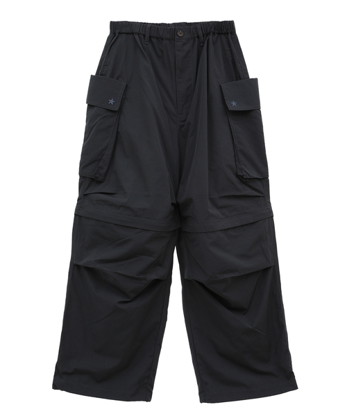 CONVERSE TOKYO(コンバーストウキョウ)の「2WAY DETACHABLE MILITARY WIDE CARGO PANTS(カーゴパンツ・レディース・オリーブ/ブラック/ベージュ/ネイビー/カーキ・SMALL/MEDIUM)」の2枚目の写真