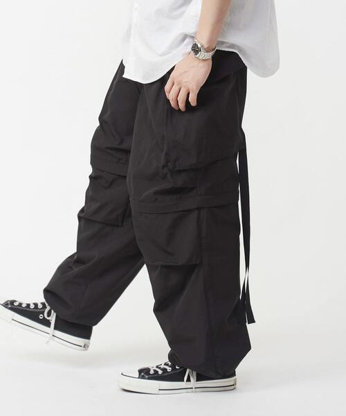 CONVERSE TOKYO(コンバーストウキョウ)の「2WAY DETACHABLE MILITARY WIDE CARGO PANTS(カーゴパンツ・レディース・オリーブ/ブラック/ベージュ/ネイビー/カーキ・SMALL/MEDIUM)」の14枚目の写真