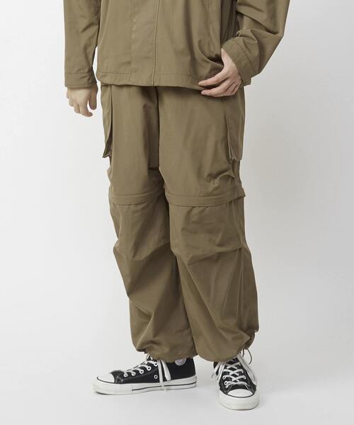 CONVERSE TOKYO(コンバーストウキョウ)の「2WAY DETACHABLE MILITARY WIDE CARGO PANTS(カーゴパンツ・レディース・オリーブ/ブラック/ベージュ/ネイビー/カーキ・SMALL/MEDIUM)」の20枚目の写真