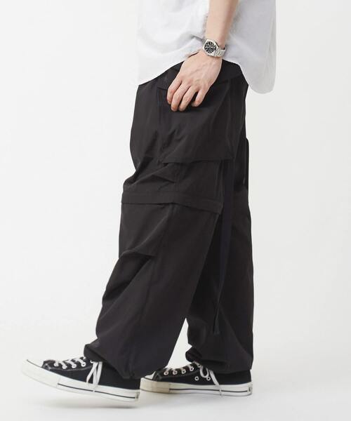 CONVERSE TOKYO(コンバーストウキョウ)の「2WAY DETACHABLE MILITARY WIDE CARGO PANTS(カーゴパンツ・レディース・オリーブ/ブラック/ベージュ/ネイビー/カーキ・SMALL/MEDIUM)」の3枚目の写真