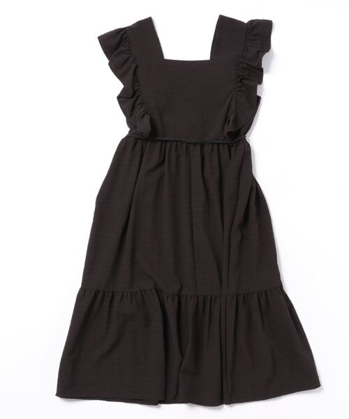 Q（キュー）の「袖フリルティアードワンピ（ワンピース・レディース・グリーン/ブラック・MEDIUM）」の17枚目の写真