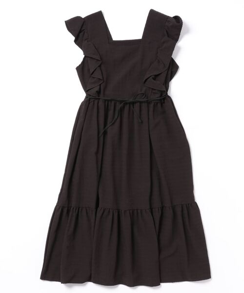 Q（キュー）の「袖フリルティアードワンピ（ワンピース・レディース・グリーン/ブラック・MEDIUM）」の20枚目の写真