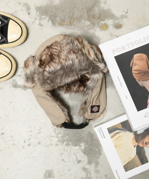 Dickies(ディッキーズ)の「【Dickies】EX FLIGHT CAP/フライトキャップ/フリーサイズ/帽子/ディッキーズ(キャップ・メンズ・ベージュ/ブラック/カーキ/レンガ・FREE)」の1枚目の写真