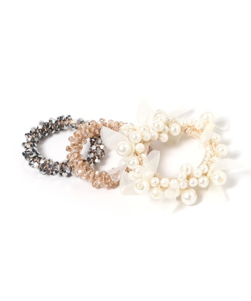 GLOBAL WORK（グローバルワーク）の「アソートヘアゴム/130519（ヘアゴム・レディース・ホワイト系その他6/カラフル/ベージュ系その他2/ベージュ系その他3/ベージュ系その他7/ブルー系その他4/ブラック系その他5/その他10/その他8/その他9/その他1/その他2/その他3/その他4/その他・ONE SIZE）」の4枚目の写真