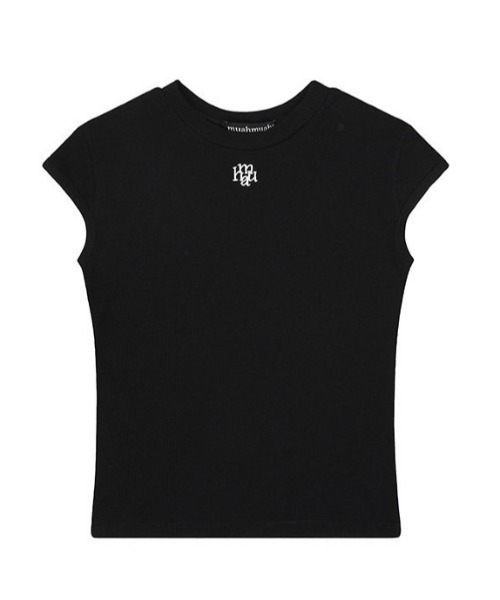 muahmuah(ムーアムーア)の「A'GEM/9 × .kom 『muah muah/ムーアムーア』 LOGOSTITCHSHORTSLEEVEHALFT-SHIRT/ロゴステッチ ショートスリーブ ハーフ 半袖カットソー(Tシャツ/カットソー・レディース・ピンク/ブラック/ホワイト/ライトブルー・FREE)」の19枚目の写真