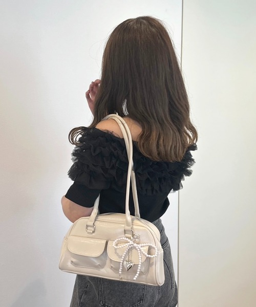 apres jour(アプレジュール)の「【apres jour×ARIAZ】Wポケットスクエアバッグ(ショルダーバッグ・レディース・ブラック/オフホワイト・FREE)」の9枚目の写真