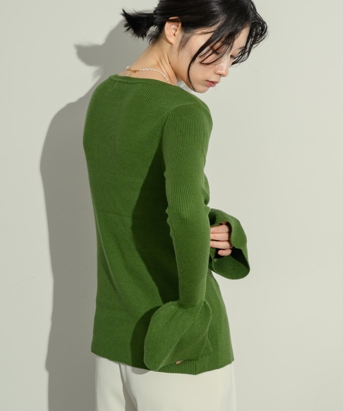 NEUNA(ヌナ)の「フロントホックトップス(カーディガン/ボレロ・レディース・グリーン/アイボリー/グレー/ベージュ/ブラック・FREE)」の6枚目の写真
