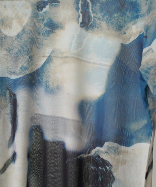 Lui's(ルイス)の「マーブルプリントシアートップス(Tシャツ/カットソー・レディース・グリーン/オレンジ・FREE)」の15枚目の写真