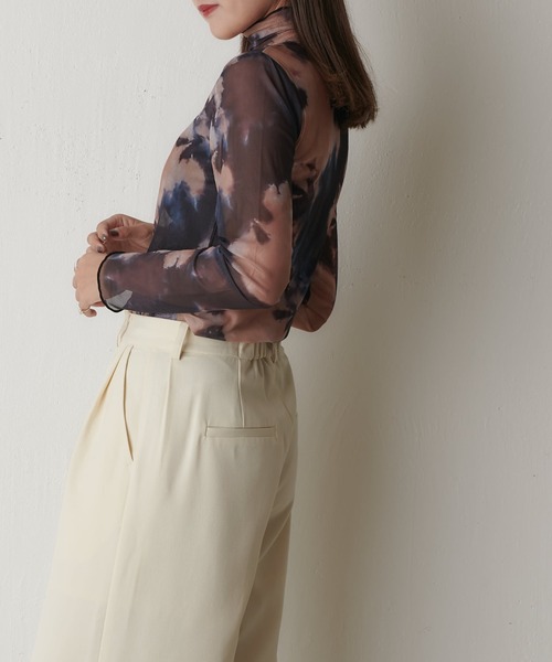 マーブルプリントシアートップス（Tシャツ/カットソー）｜Lui's（ルイス）