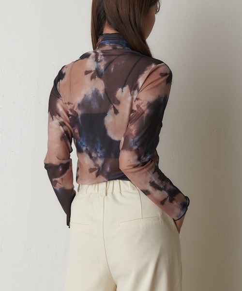 マーブルプリントシアートップス（Tシャツ/カットソー）｜Lui's（ルイス）