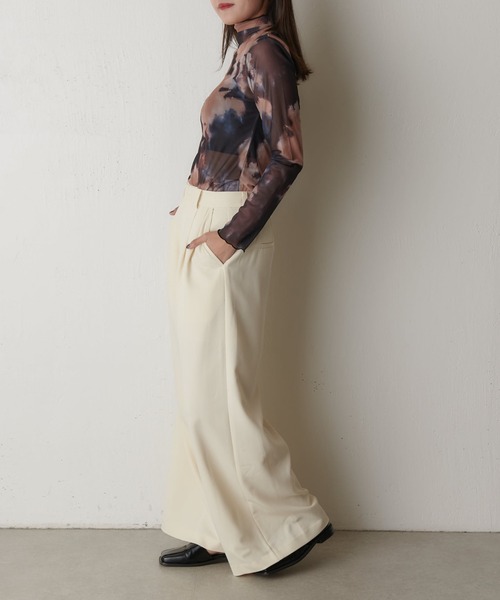 マーブルプリントシアートップス（Tシャツ/カットソー）｜Lui's（ルイス）