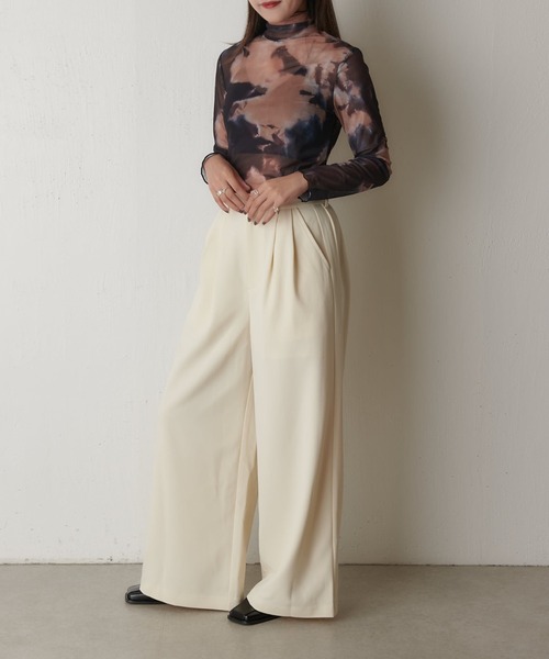 マーブルプリントシアートップス（Tシャツ/カットソー）｜Lui's（ルイス）