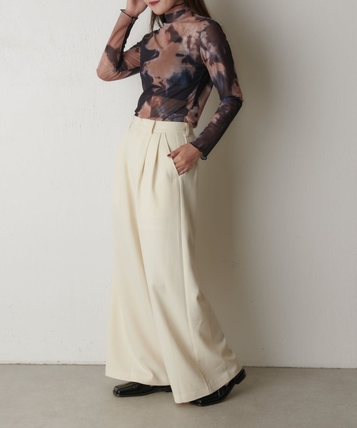 マーブルプリントシアートップス（Tシャツ/カットソー）｜Lui's（ルイス）