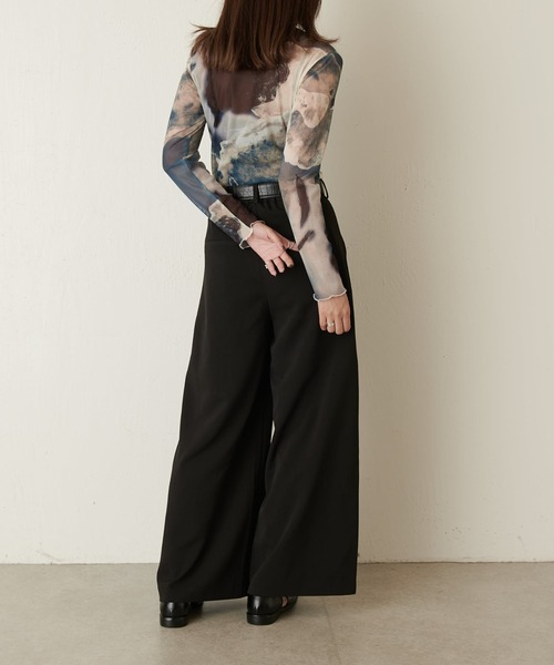 マーブルプリントシアートップス（Tシャツ/カットソー）｜Lui's（ルイス）