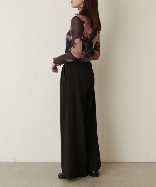 マーブルプリントシアートップス（Tシャツ/カットソー）｜Lui's（ルイス）