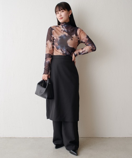 マーブルプリントシアートップス（Tシャツ/カットソー）｜Lui's（ルイス）