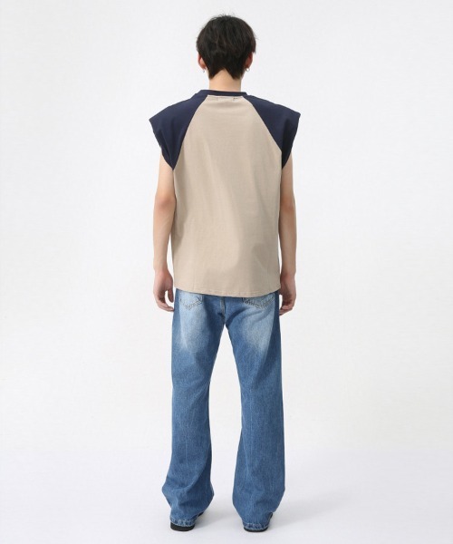 オーバーサイズ ショルダーパッドラグランノースリーブTシャツ ベスト（Tシャツ/カットソー）｜Ressaca（レサーカ）