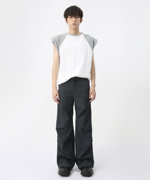 オーバーサイズ ショルダーパッドラグランノースリーブTシャツ ベスト（Tシャツ/カットソー）｜Ressaca（レサーカ）