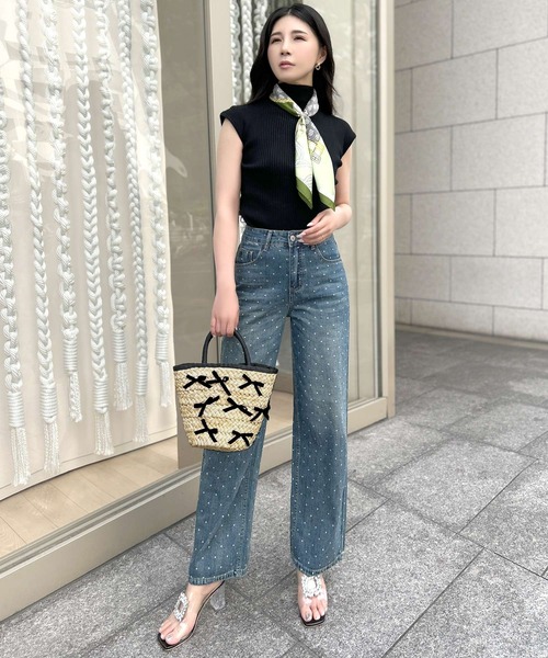 Julia Boutique（ジュリアブティック）の「リボンカゴバッグ/24130（かごバッグ・レディース・ブラック・ONE）」の8枚目の写真