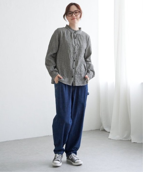 LBC（エルビーシー）の「オーガニックコットン襟フリルブラウス（シャツ/ブラウス・レディース・ホワイト/ブラック/ブラウン系その他・M/L）」の4枚目の写真