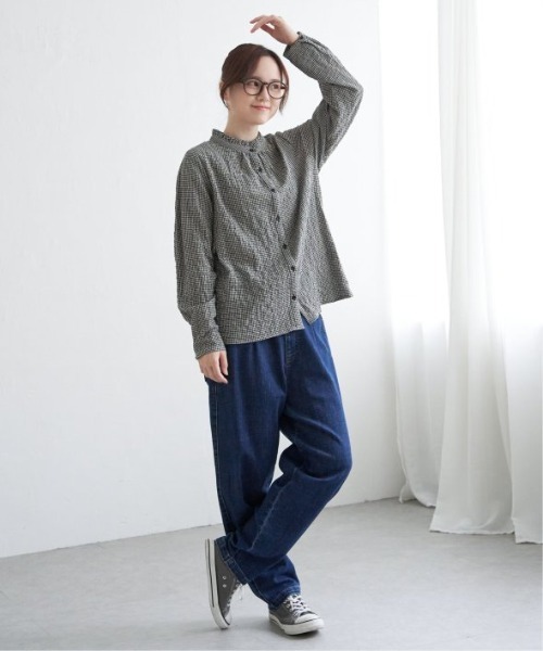 LBC（エルビーシー）の「オーガニックコットン襟フリルブラウス（シャツ/ブラウス・レディース・ホワイト/ブラック/ブラウン系その他・M/L）」の5枚目の写真