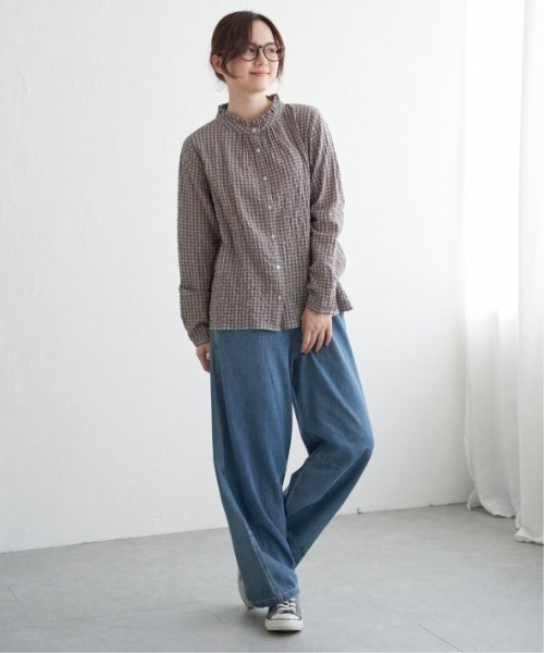 LBC（エルビーシー）の「オーガニックコットン襟フリルブラウス（シャツ/ブラウス・レディース・ホワイト/ブラック/ブラウン系その他・M/L）」の8枚目の写真